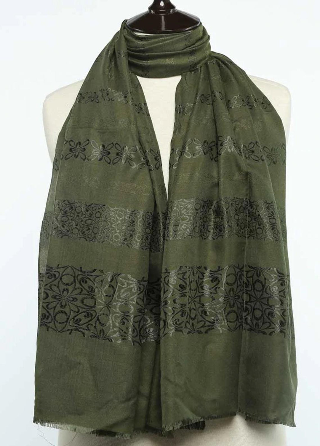 Abaya pk Viscose Hijab ABA22VH OLIVE GREEN BLOSSOM - Viscose Hijabs