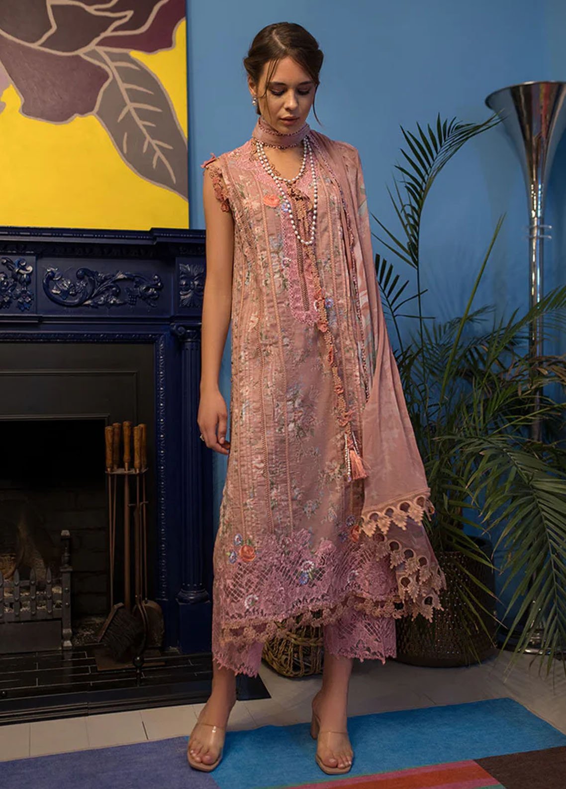 Vital By Sobia Nazir Embroidered Lawn Suits Unstitched 3 Piece SN24V SV24-7B - Summer Collection