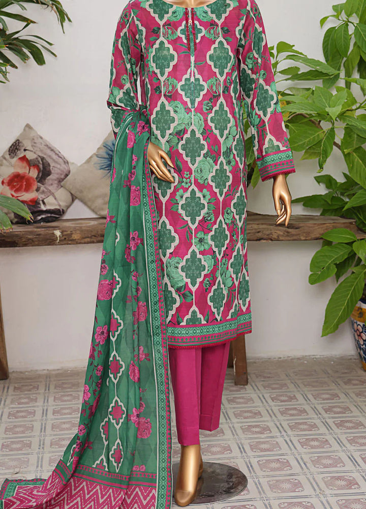 Vital Prints By HZ Textiles Printed Lawn Suits Unstitched 3 Piece HZ25VU VP-09 - Summer Collection