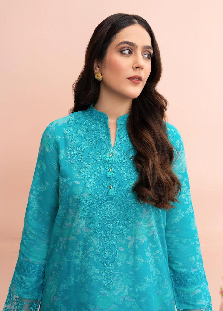 Vitalia Pret Embroidered Lawn 2 Piece Suit VP2P-SS23-703 Blue Daisy