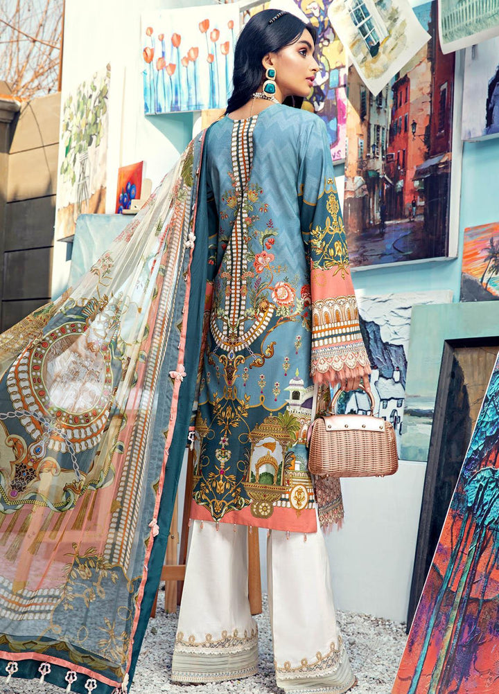 Anaya By Kiran Chaudhry Embroidered Lawn Suits Unstitched 3 Piece AK21VL VL21-03-B NORA - Summer Collection