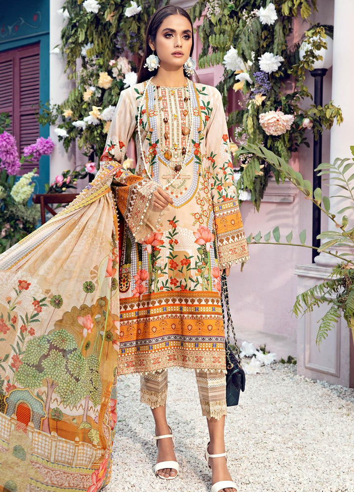 Anaya By Kiran Chaudhry Embroidered Lawn Suits Unstitched 3 Piece AK21VL VL21-08-A TRICIA - Summer Collection