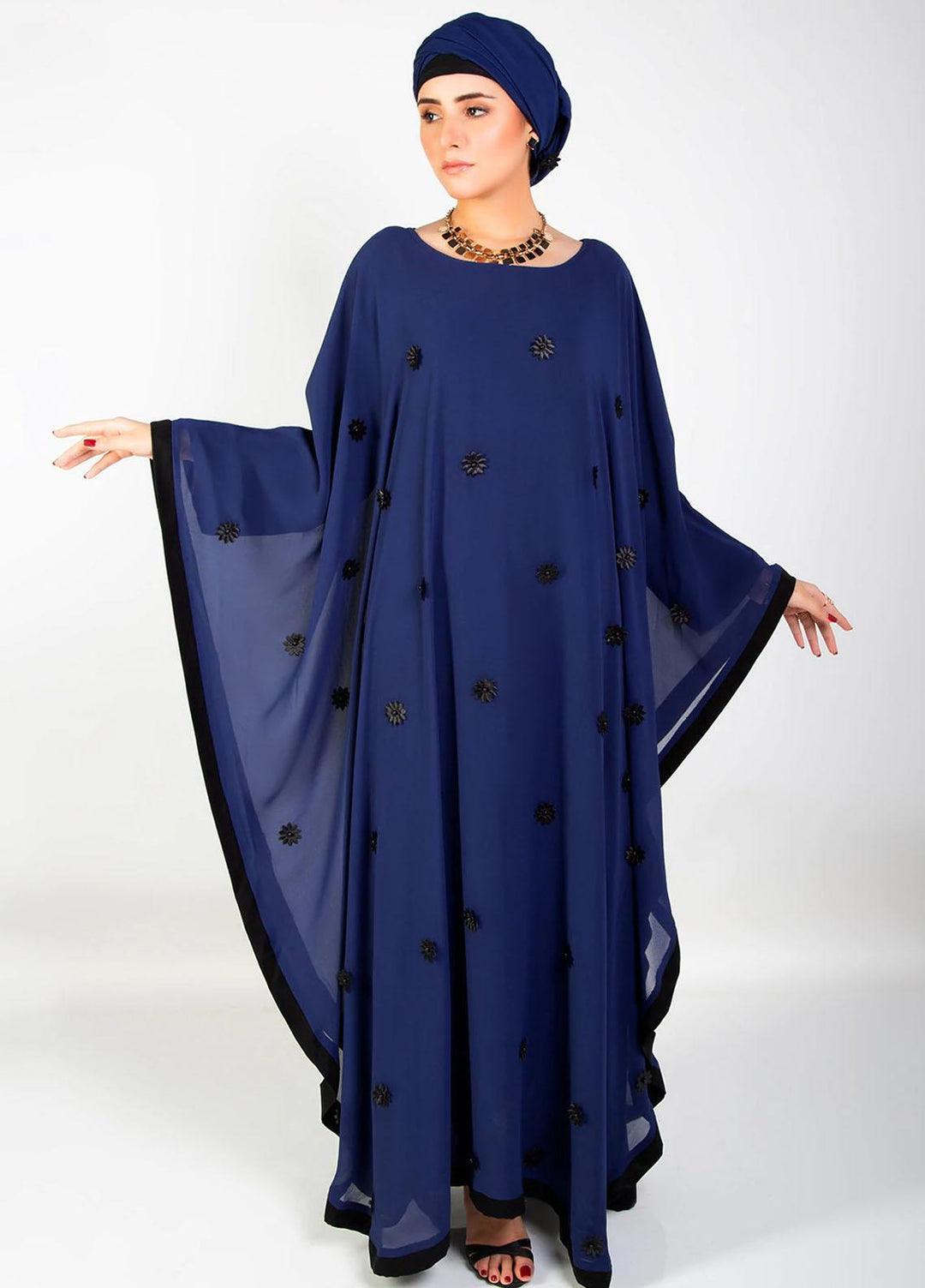 Abaya pk Nida Pret Abaya ABA22VG BLUE CHARISMA GOWN