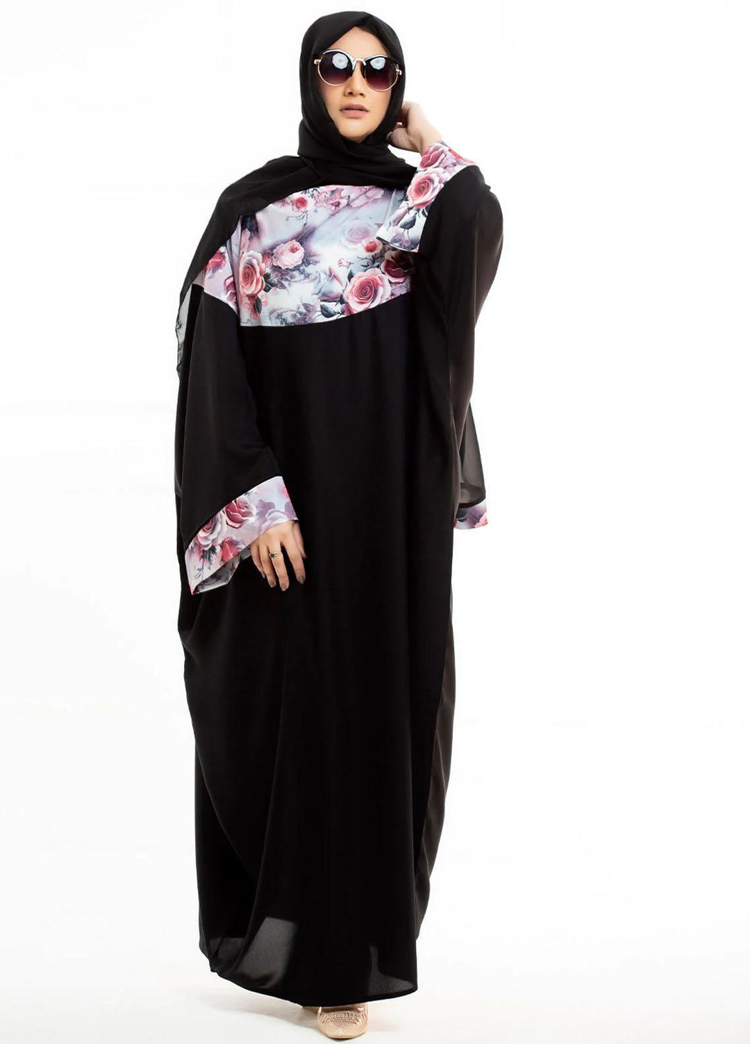 Abaya pk Nida Pret Abaya ABA22VG PRINTED BLOOM ELEGANCE