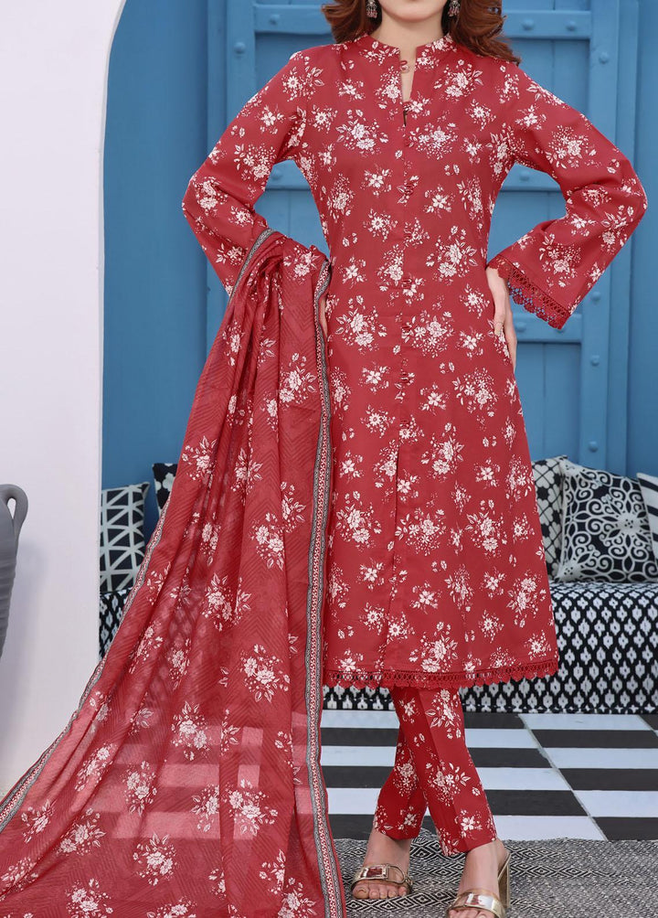 VS Textiles Printed Lawn Suits Unstitched 3 Piece VS24AM D-032 - Summer Collection