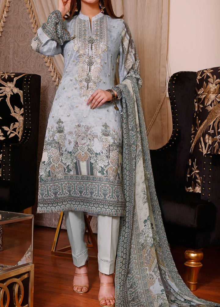 Hina Umer By VS Textiles Embroidered Lawn Suits Unstitched 3 Piece VS22HU 01 - Summer Collection