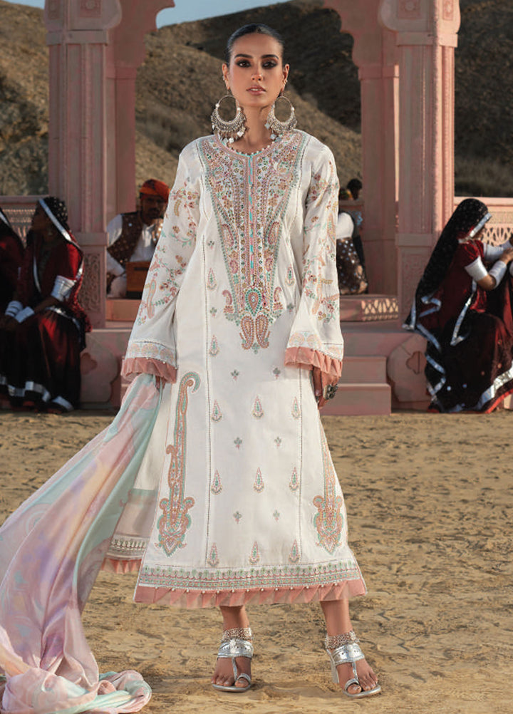 Wardha Saleem Embroidered Lawn Suits Unstitched 3 Piece D-01 Noor Bahar - Summer Collection