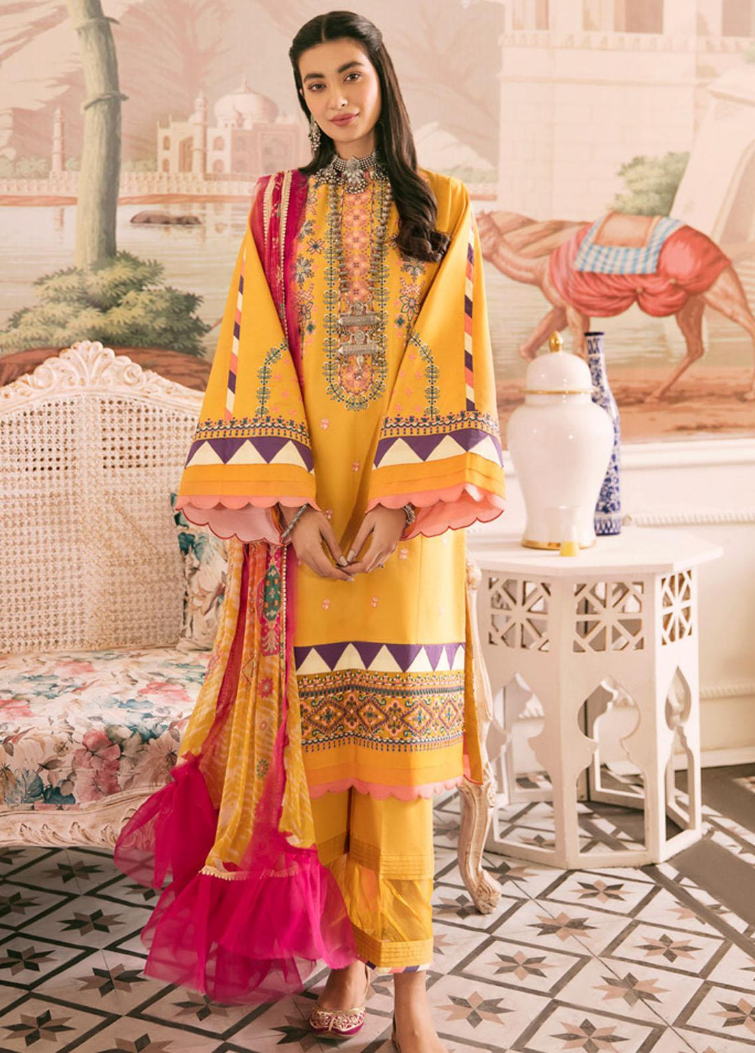 Wasl By Seran Embroidered Lawn Suits Unstitched 3 Piece SRN22W 04 Seher - Summer Collection