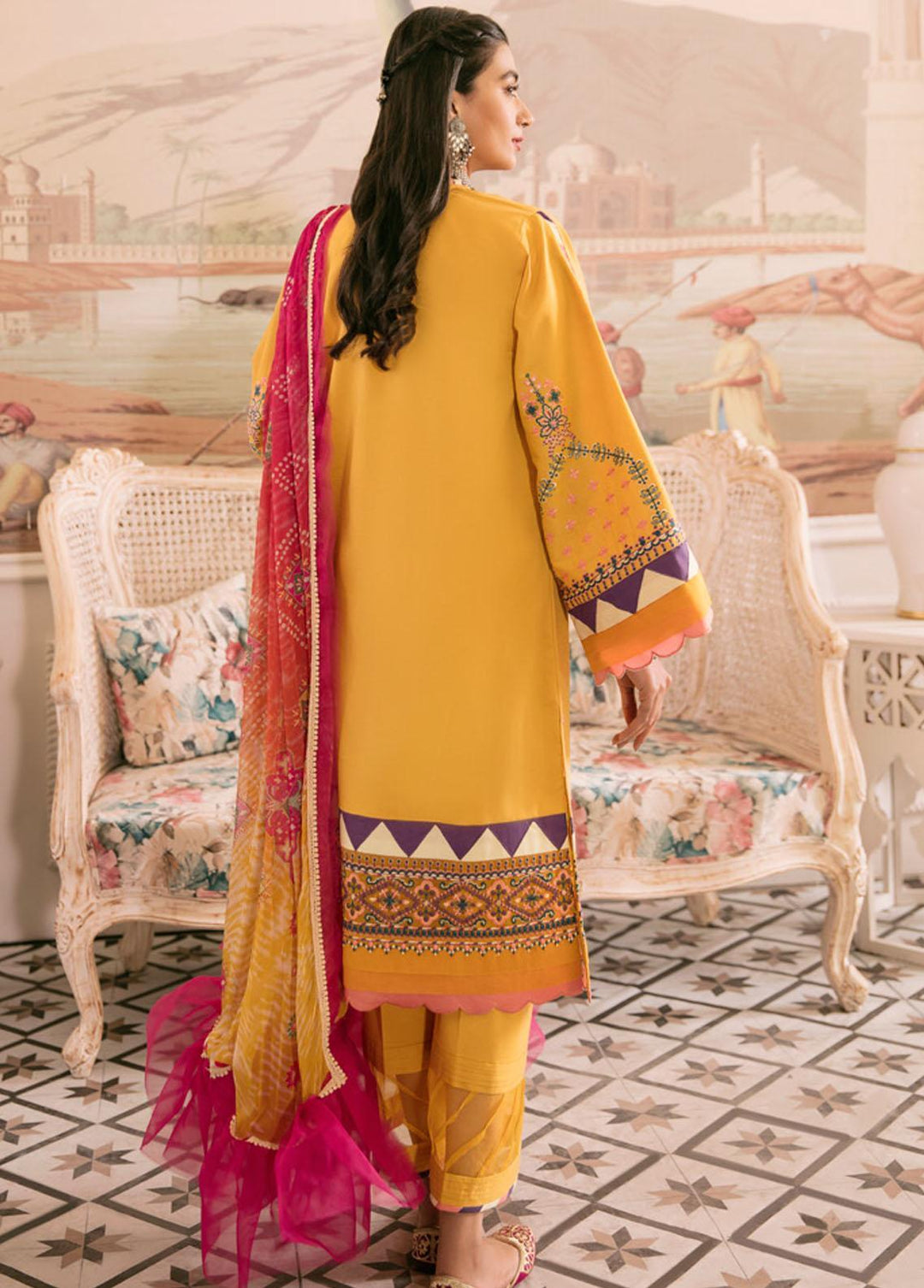 Wasl By Seran Embroidered Lawn Suits Unstitched 3 Piece SRN22W 04 Seher - Summer Collection