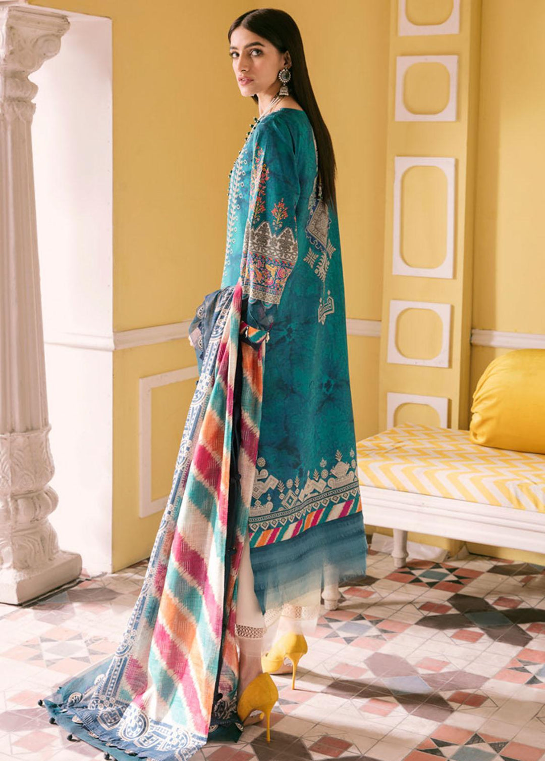 Wasl By Seran Embroidered Lawn Suits Unstitched 3 Piece SRN22W 05 Nayaab - Summer Collection