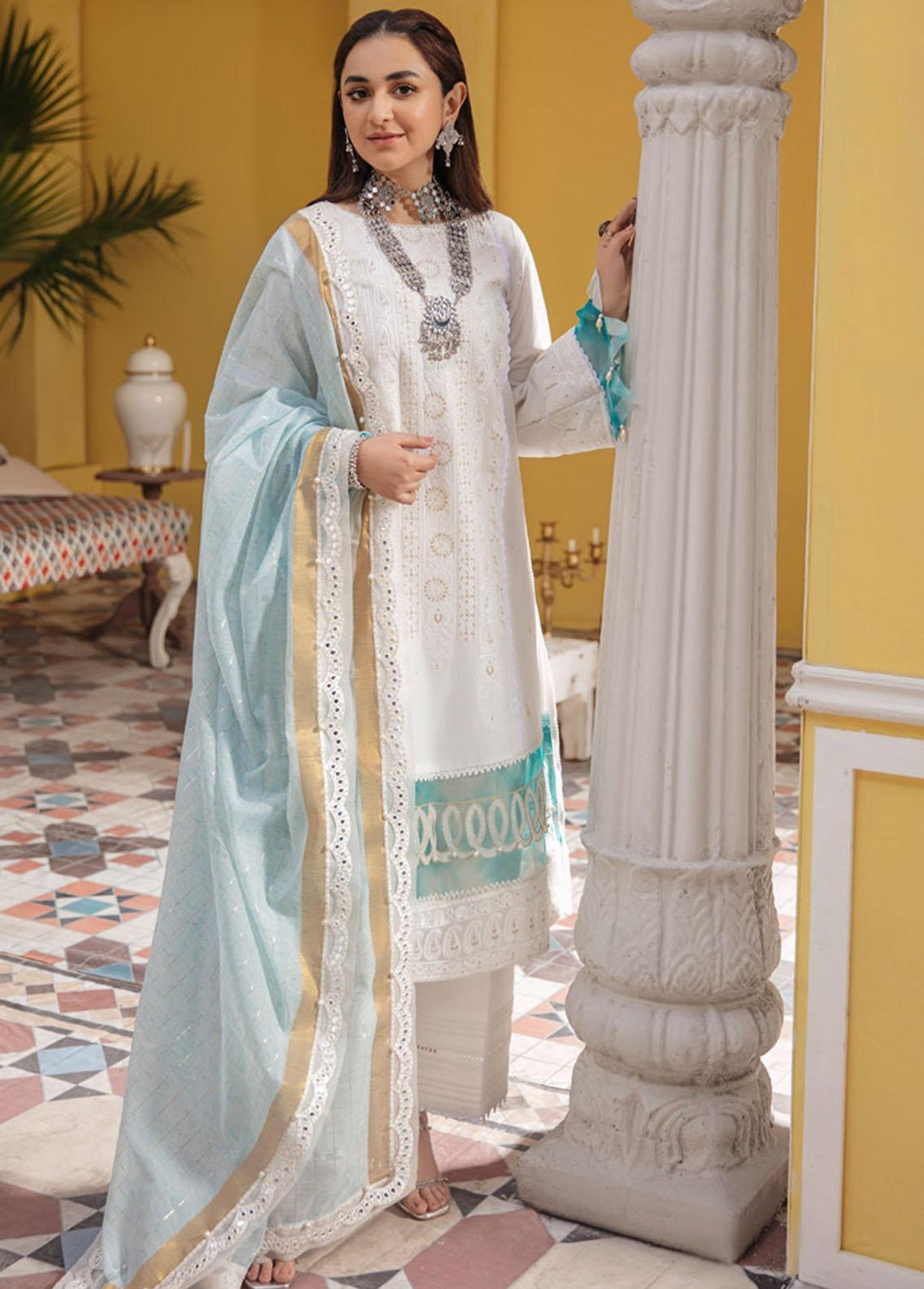 Wasl By Seran Embroidered Lawn Suits Unstitched 3 Piece SRN22W 12 Falak - Summer Collection
