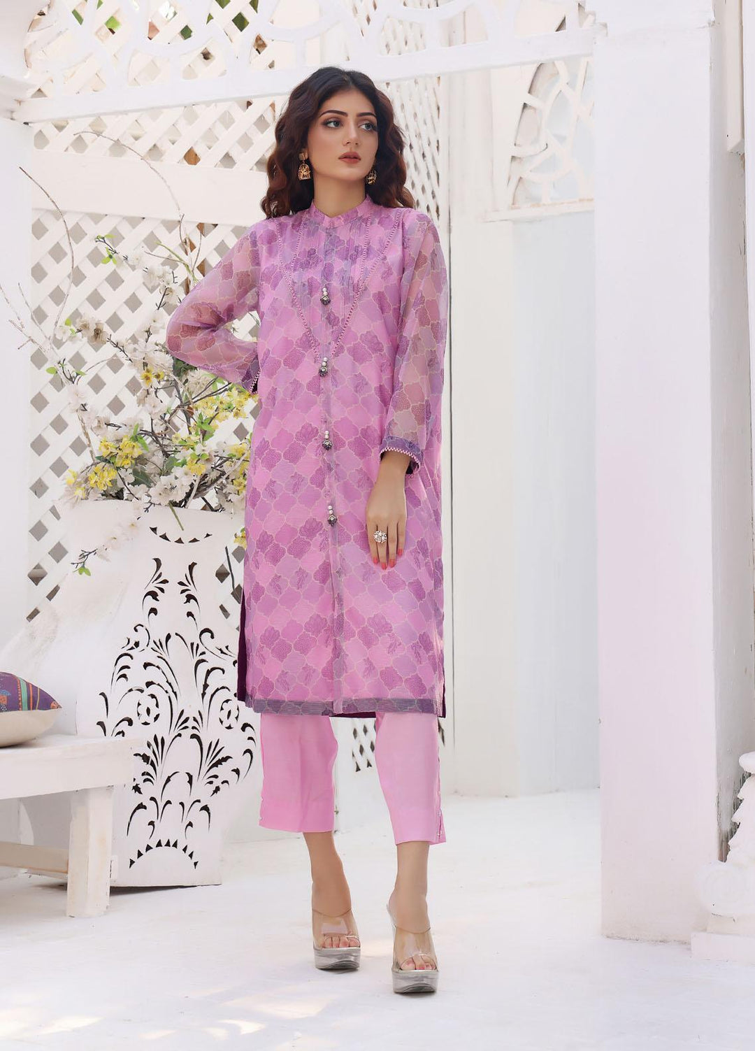 Weaves Pret Khaadi Net 2 Piece Suit WV22AD W-0010 GULAL