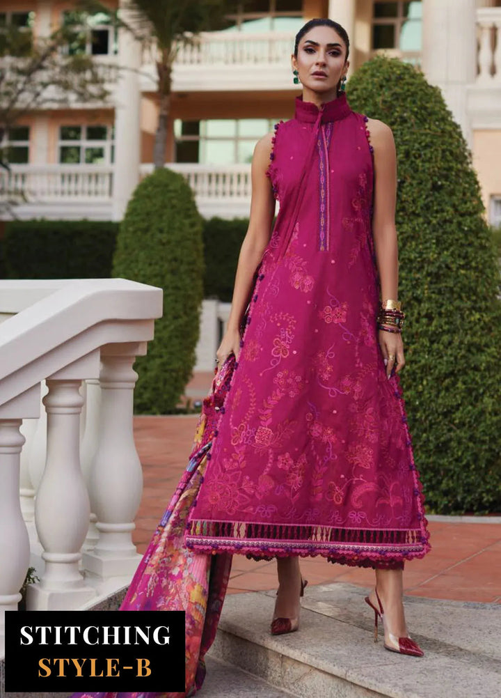 Wes by Farah Talib Embroidered Lawn Suits Unstitched 3 Piece FTA25WL FTA-11 Betty Berry - Luxury Collection