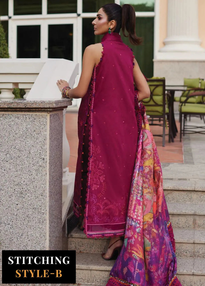 Wes by Farah Talib Embroidered Lawn Suits Unstitched 3 Piece FTA25WL FTA-11 Betty Berry - Luxury Collection