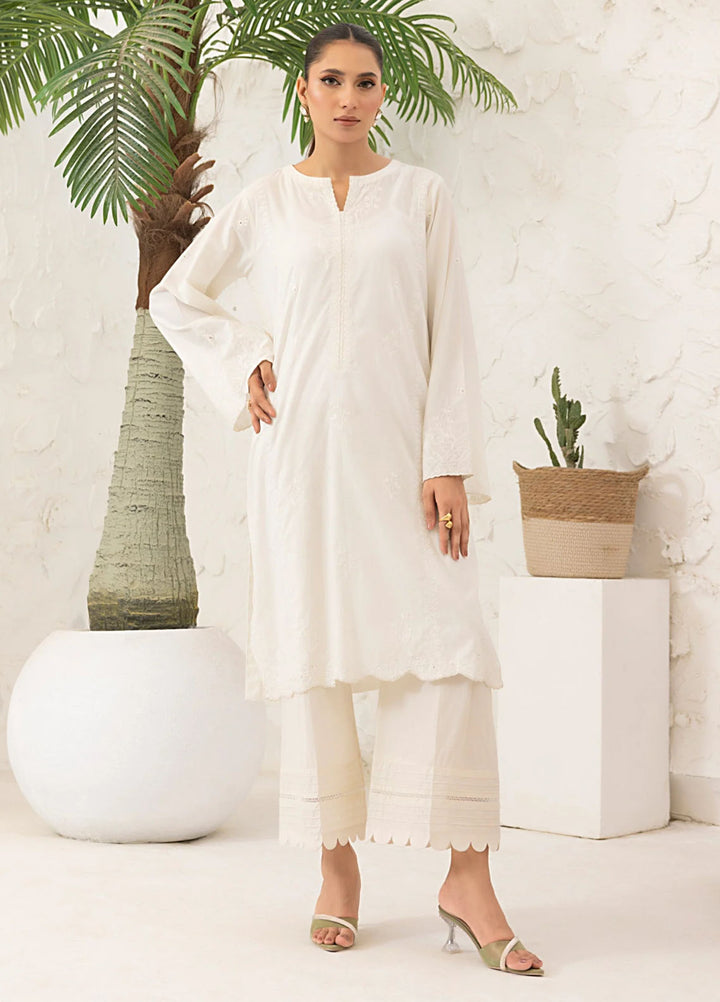 White On White by Lakhany Pret Embroidered Cambric Shirt LG-UB-0128