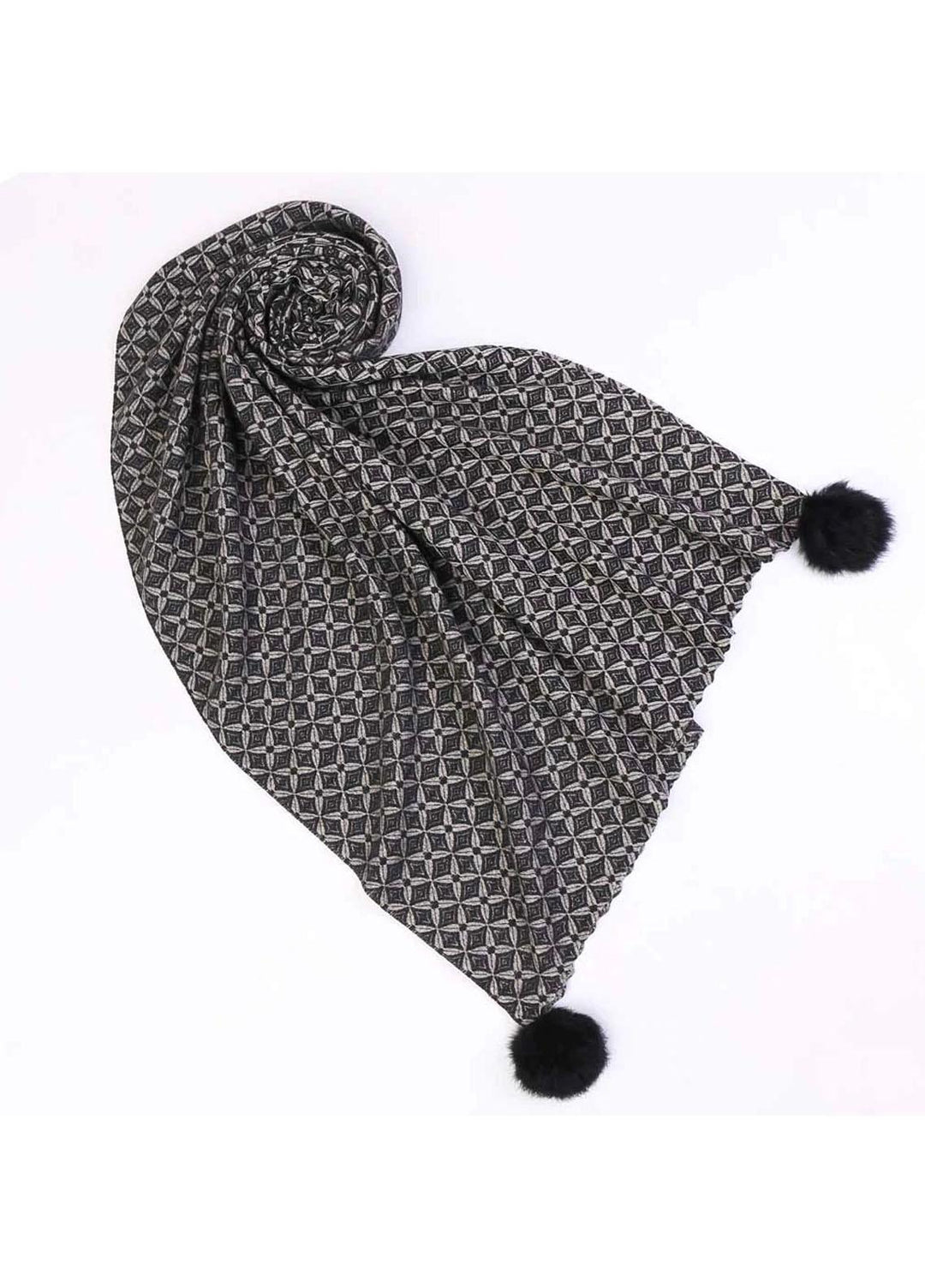 Abaya pk  Woolen  Hijab ABA22WH BLACK TRANSVERSE - Woolen Hijabs