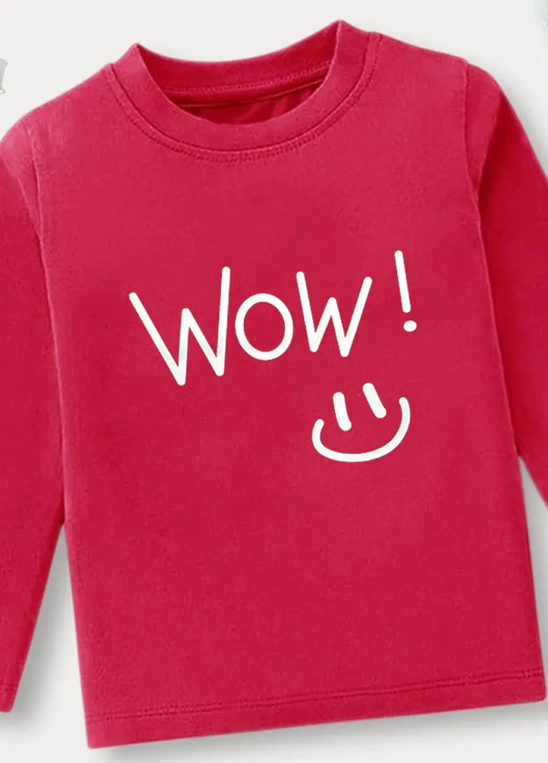 Baby Nest Wow in Pink Printed Full Sleeves T shirt for Kids - BNDR-92