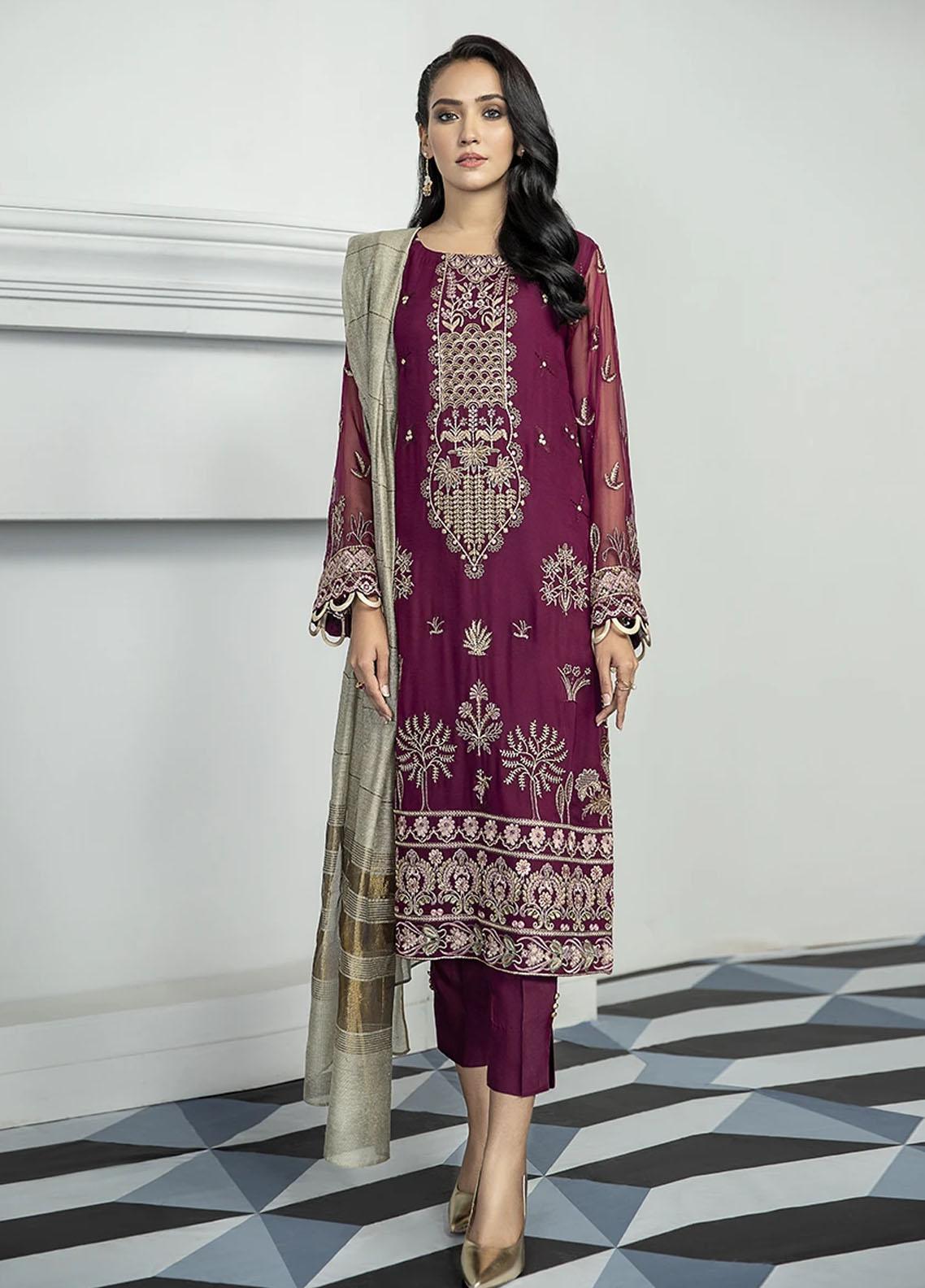 Xenia Formals Luxury Pret Embroidered Chiffon 2 Piece Suit SAHIBO XFR-21-214