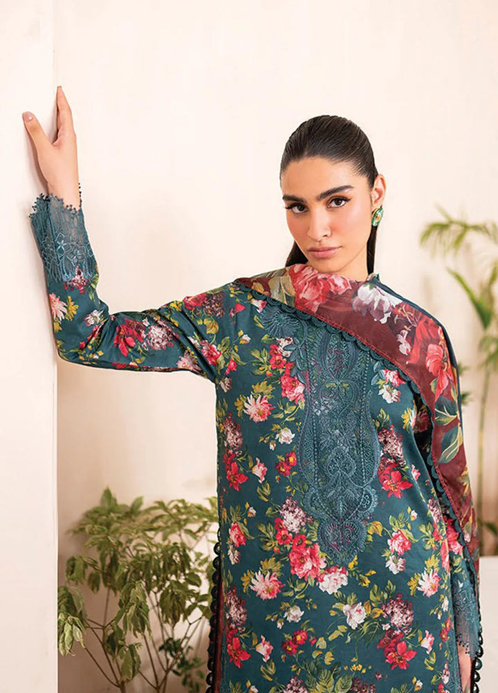 Xenia Printed Lawn Suits Unstitched 3 Piece XE25PL D-04 Koa - Summer Collection