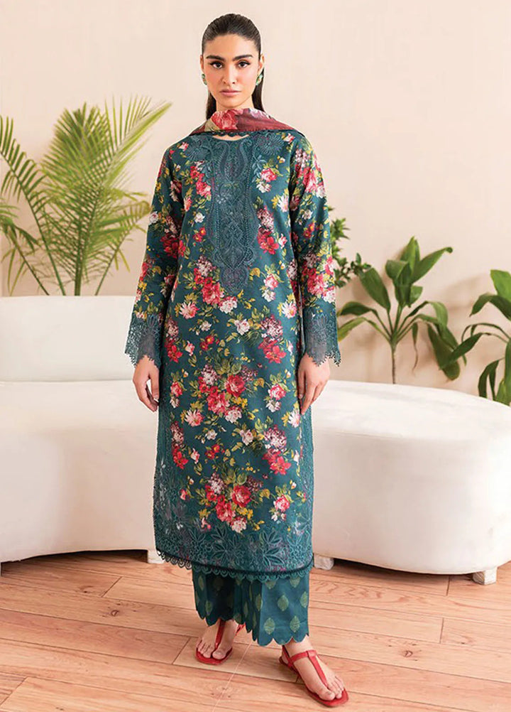 Xenia Printed Lawn Suits Unstitched 3 Piece XE25PL D-04 Koa - Summer Collection