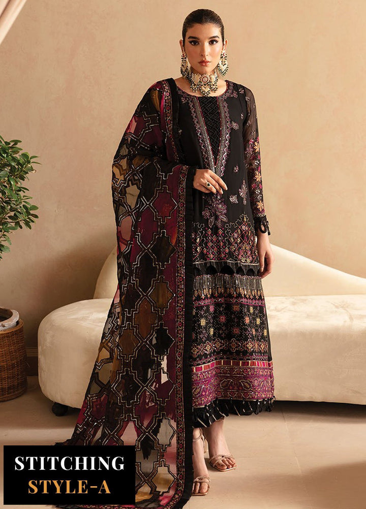 Yesfir By Xenia Formal Embroidered Chiffon Suits Unstitched 3 Piece ZE24Y 10-Kaneel - Luxury Collection