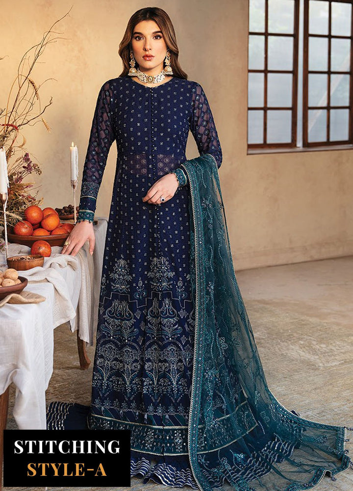 Yesfir By Xenia Formal Embroidered Chiffon Suits Unstitched 3 Piece ZE24Y 3-Chargah - Luxury Collection