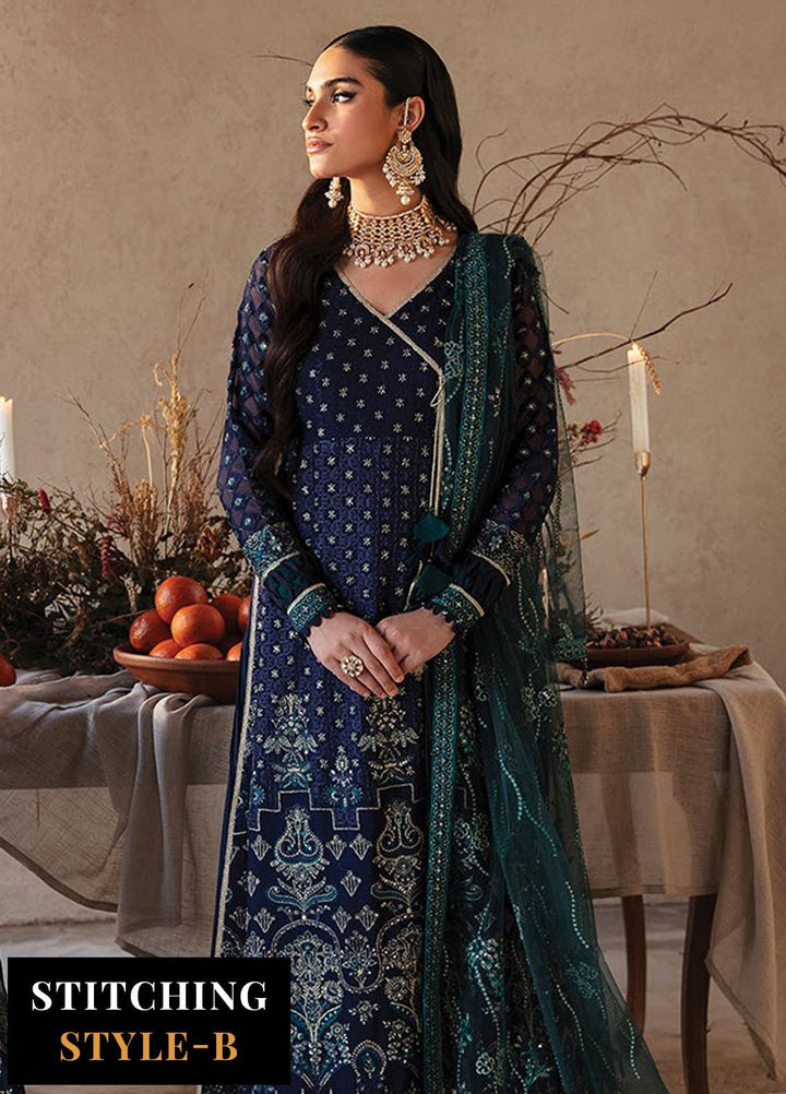 Yesfir By Xenia Formal Embroidered Chiffon Suits Unstitched 3 Piece ZE24Y 3-Chargah - Luxury Collection