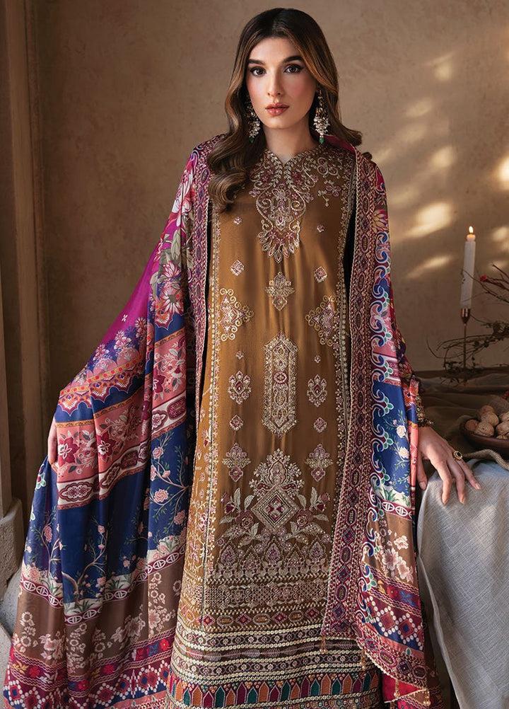 Yesfir By Xenia Formal Embroidered Chiffon Suits Unstitched 3 Piece ZE24Y 7-Tuhi - Luxury Collection