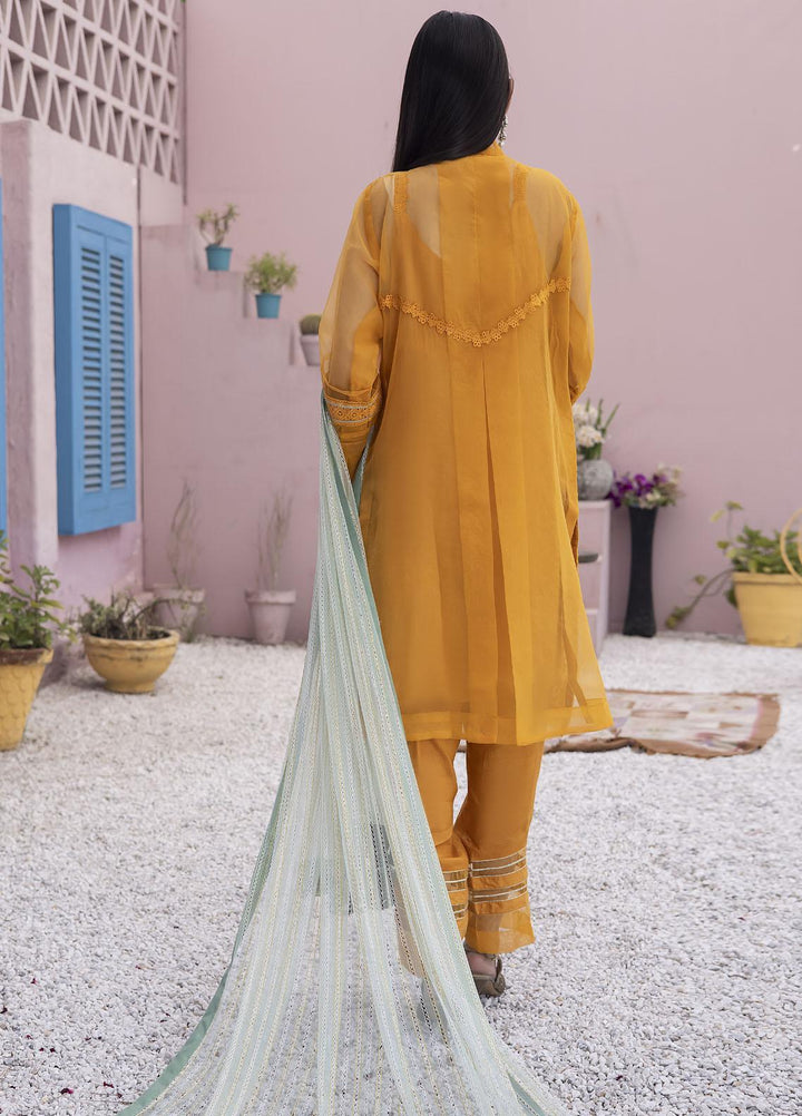 Yusra Ansari Pret  Organza 4 Piece Suit YA22LBK Yed-07 Ilayda