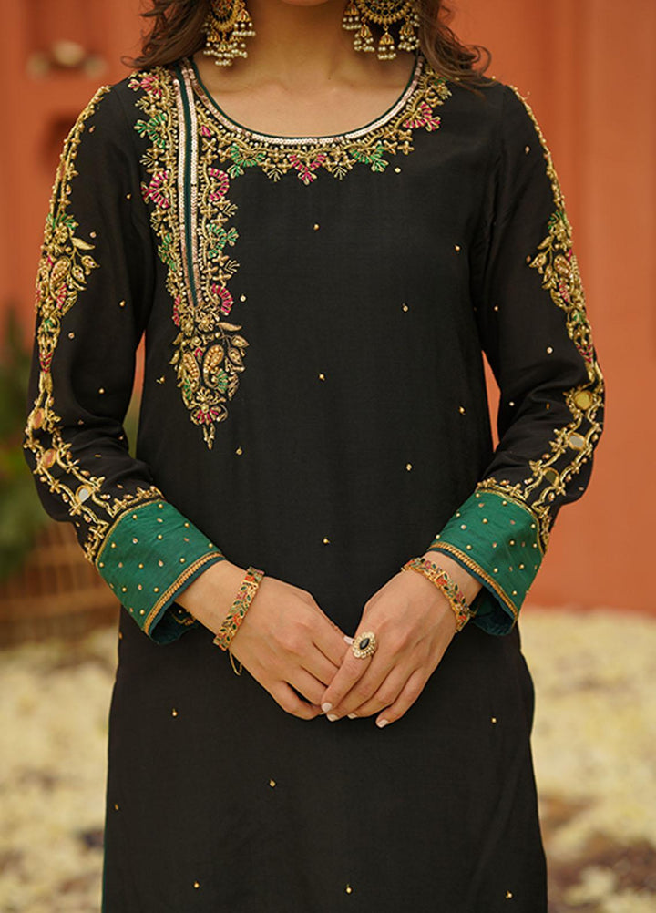 Zaaviay Luxury Pret  Raw Silk 3 Piece Suit ZV22BH RAAT KI RANI