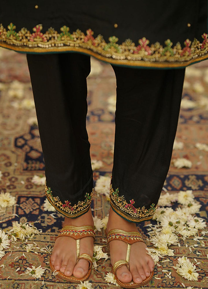 Zaaviay Luxury Pret  Raw Silk 3 Piece Suit ZV22BH RAAT KI RANI