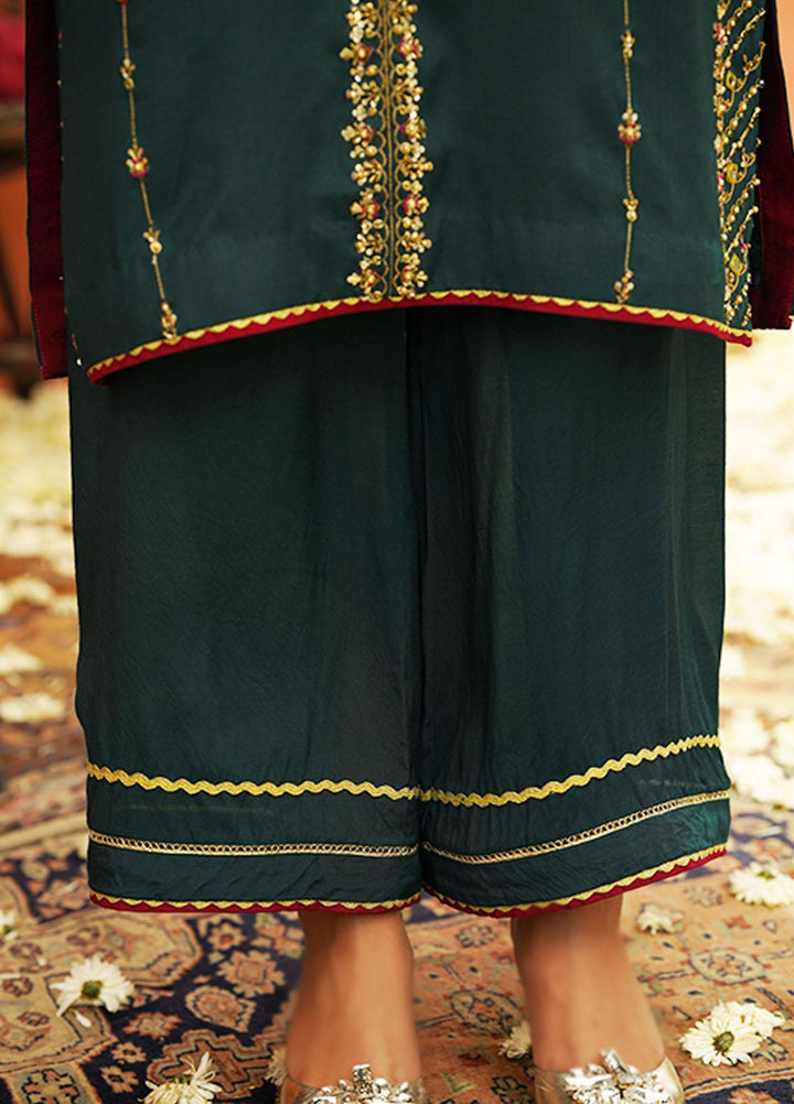 Zaaviay Luxury Pret  Raw Silk 3 Piece Suit ZV22BH SHEESHAM