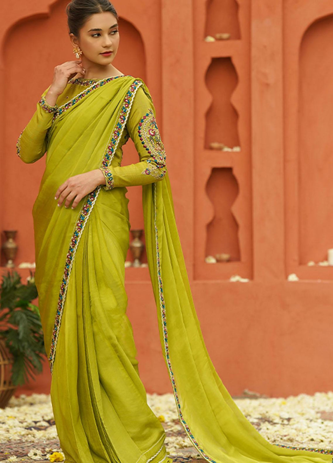 Zaaviay Luxury Pret  Silk Saree ZV22BH GUL-E-CHANDNI