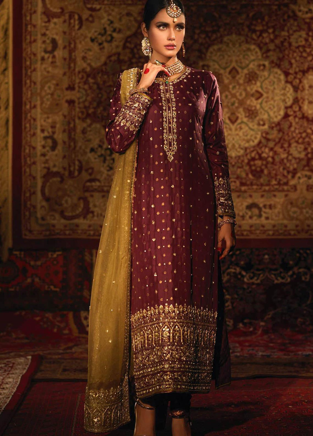 Zaaviay Luxury Pret Embroidered  3 Piece Suit AZAL