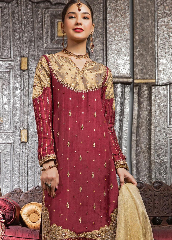 Zaaviay Embroidered Raw Silk Stitched 3 Piece Suit SAVAN
