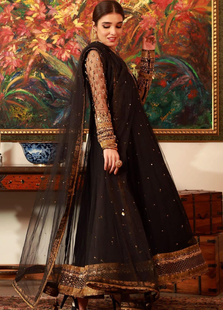 Zaaviay Embroidered Net Stitched 3 Piece Suit KALA DORIYA