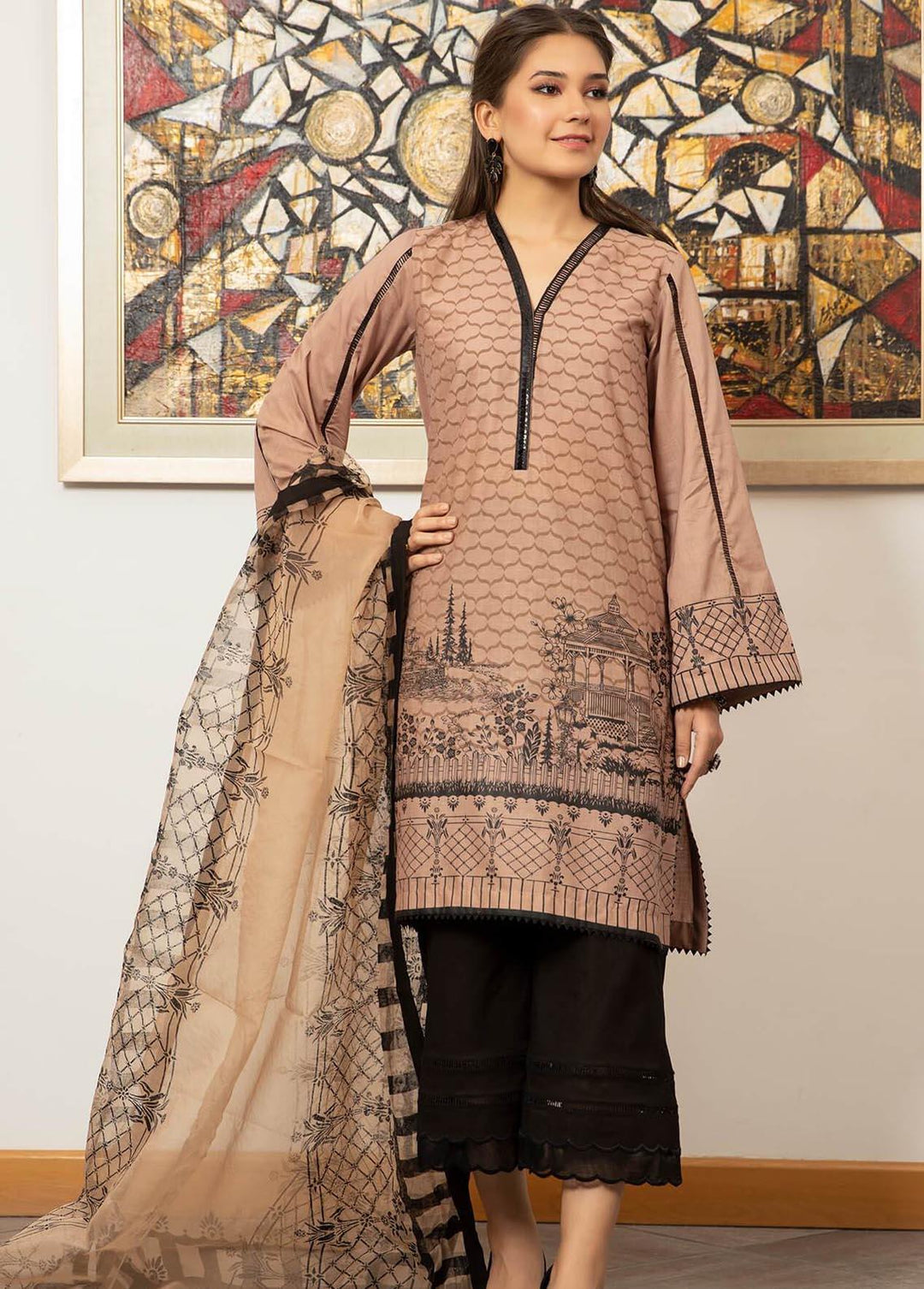 Zaaviay Pret Luxury Cotton 2 Piece ZV21LP ZPR-030 Gardenia
