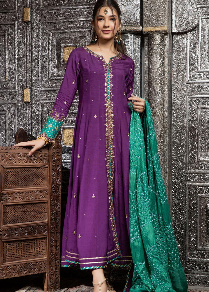 Zaaviay Embroidered Raw Silk Stitched 3 Piece Suit ZV21E 05-KHUSHBOO