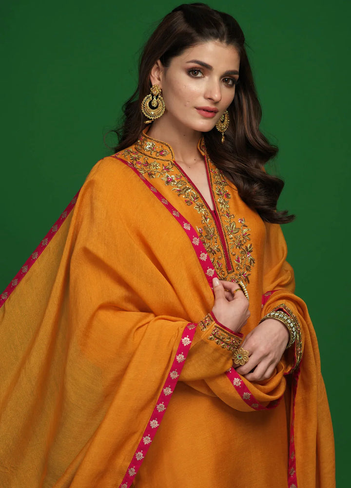 Zaaviay Pret Embroidered Khaadi Net 3 Piece Suit Noorain