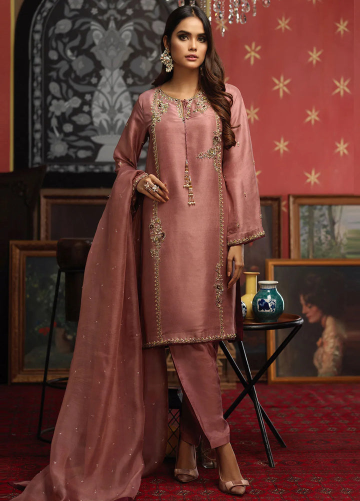 Zaaviay Pret Embroidered Raw Silk 3 Piece Suit Haniya