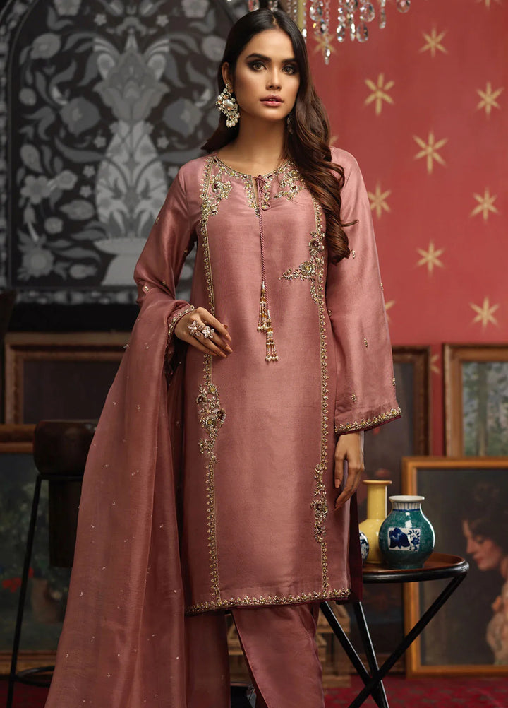 Zaaviay Pret Embroidered Raw Silk 3 Piece Suit Haniya