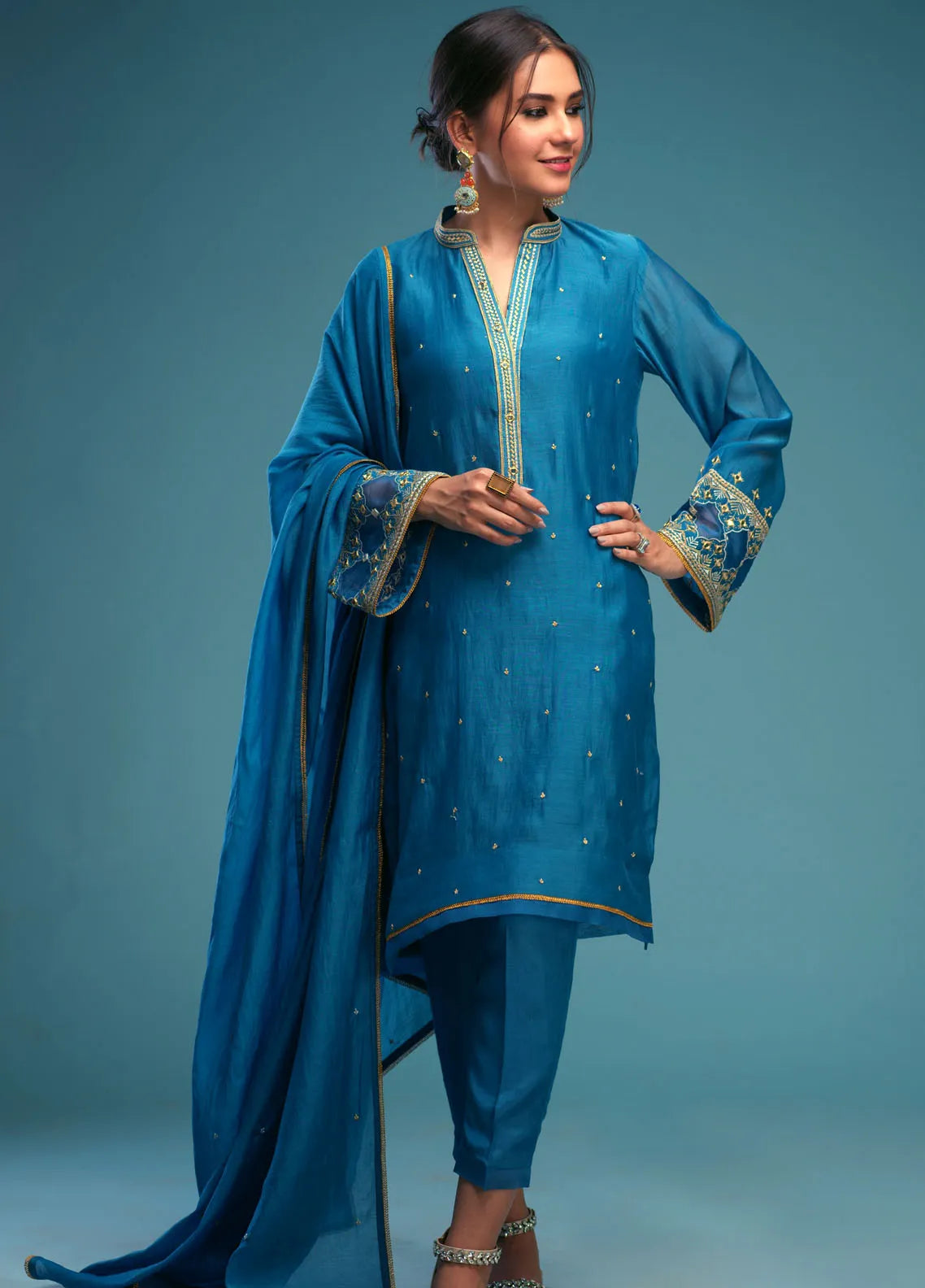 Malook By Shazia Ovais Pret Formal Silk 3 Piece Suit MWE-011 Charming main image 0