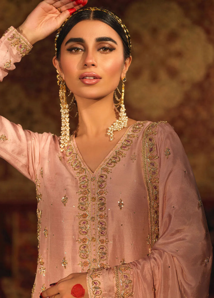 Zaaviay Pret Embroidered Raw Silk 3 Piece Suit Nazakat