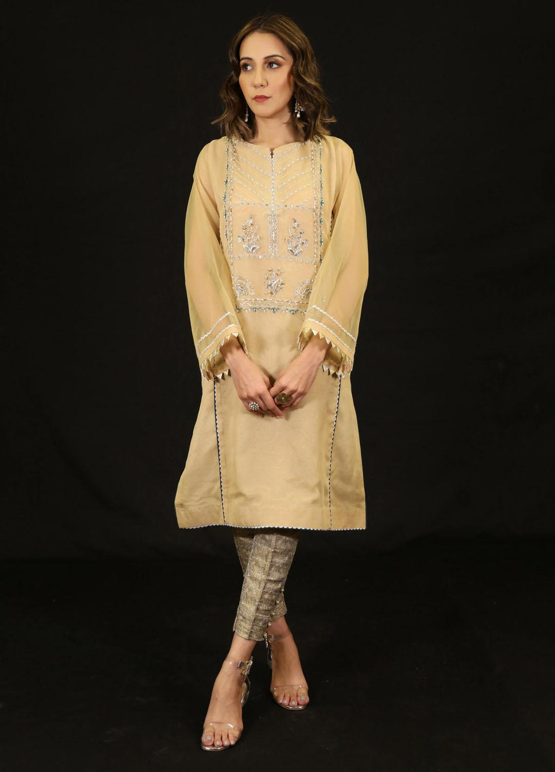 Zaaviay Festive Pret Organza Shirt Mehr-o-Mah ZNL-001