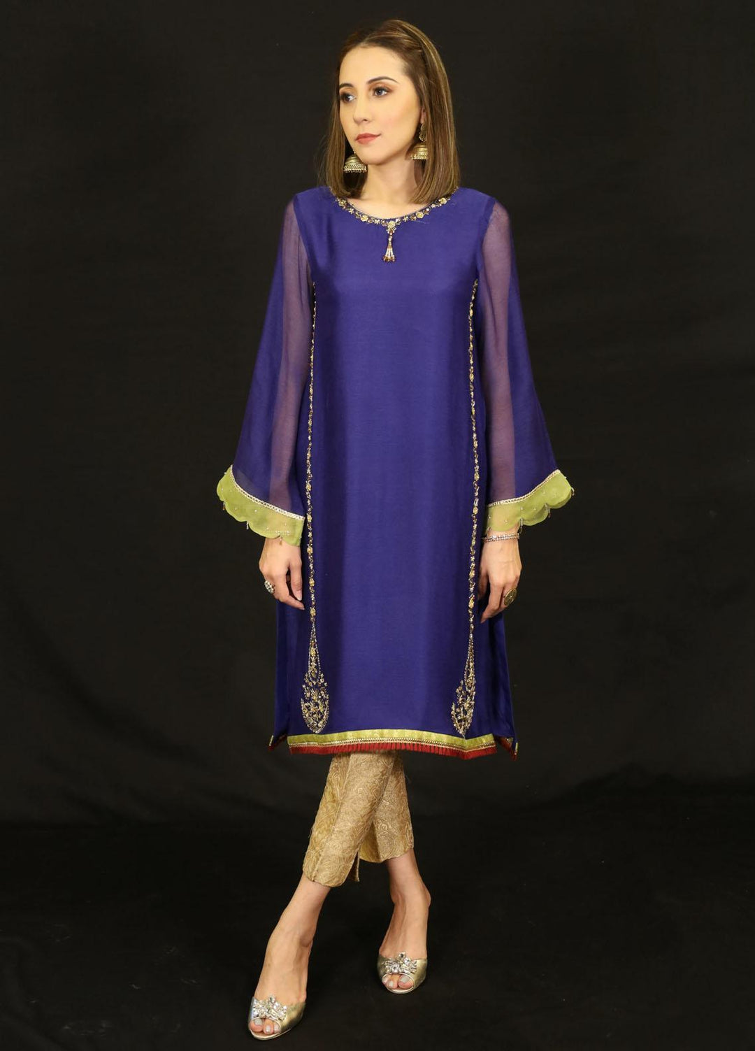 Zaaviay Festive Pret Khaadi Net Shirt Aasira ZNL-005