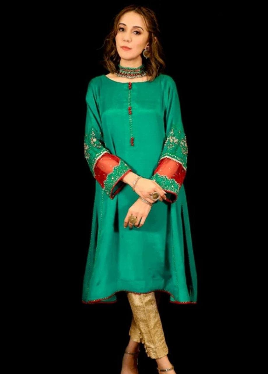 Zaaviay Festive Pret Raw Silk Shirt Ada ZEC-012