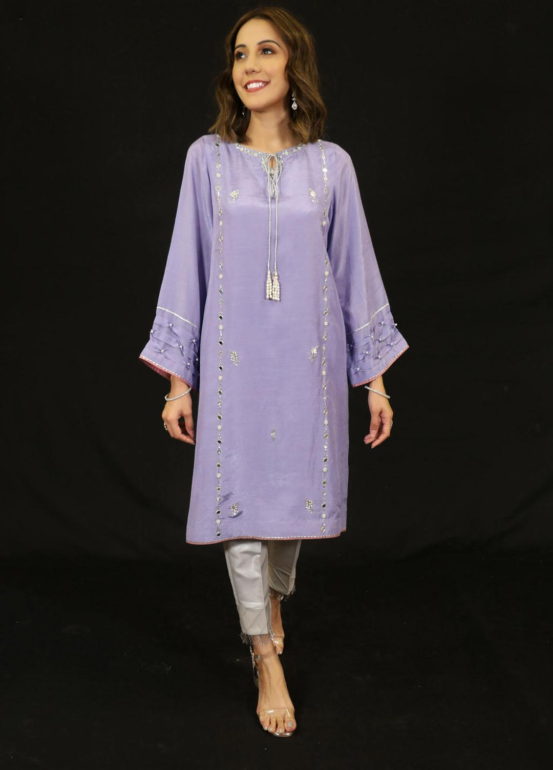 Zaaviay Festive Pret Raw Silk Shirt Chashm ZNL-003