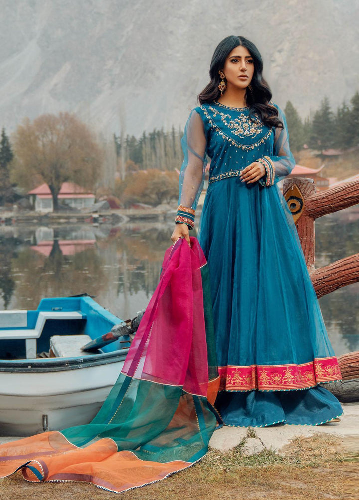 Zaaviay Luxury Pret  Net 3 Piece Dress ZV21PF SILA ZVS-006