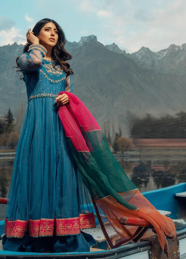 Zaaviay Luxury Pret  Net 3 Piece Dress ZV21PF SILA ZVS-006