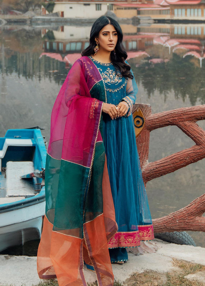 Zaaviay Luxury Pret  Net 3 Piece Dress ZV21PF SILA ZVS-006